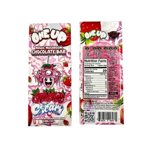 One Up Strawberry And Cream Magic Mushroom Chocolate Bar Germany